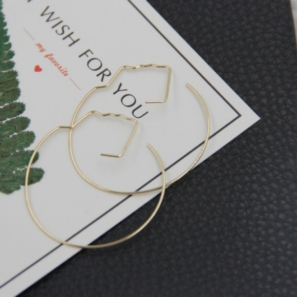 Minimalist Face Portrait Earrings - Picture 3 of 5